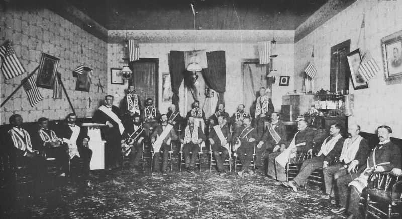 Marker detail: Silver Star Lodge No. 27, IOOF image. Click for full size.