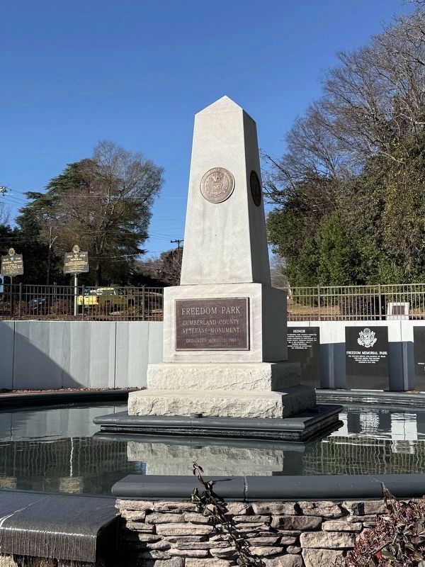 Freedom Park Cumberland County Veterans Monument. Click for full size. Freedom Park Cumberland County Veterans Monument image. Click for full size.