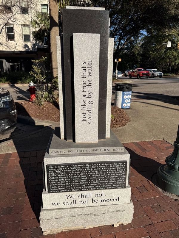 March 2, 1961 Peaceful State House Protest Marker image. Click for full size.