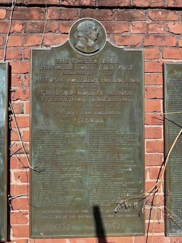 The Robert Mills Historic House and Park Marker image. Click for full size.