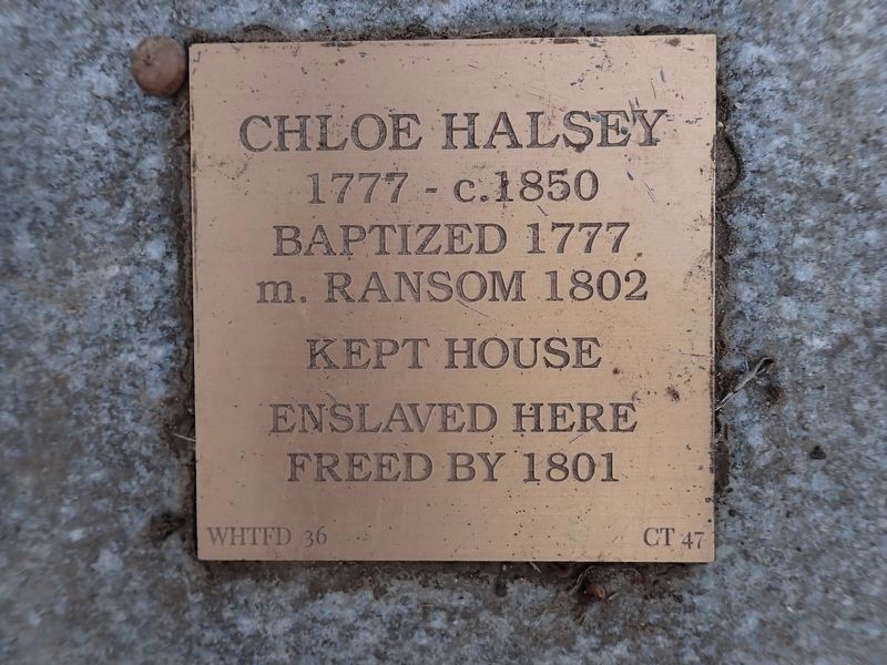 Chloe Halsey Witness Stone image. Click for full size.