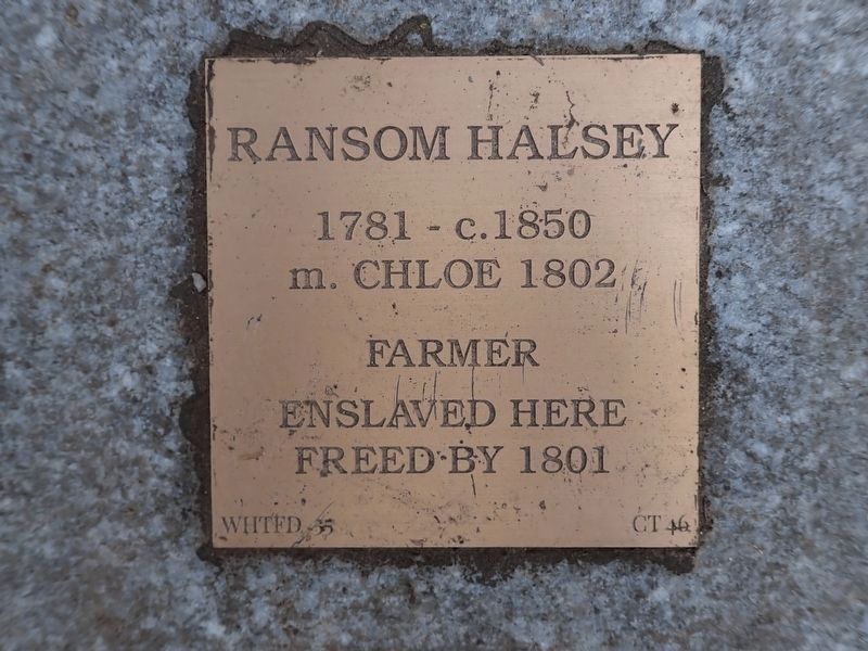 Ransom Halsey Witness Stone image. Click for full size.