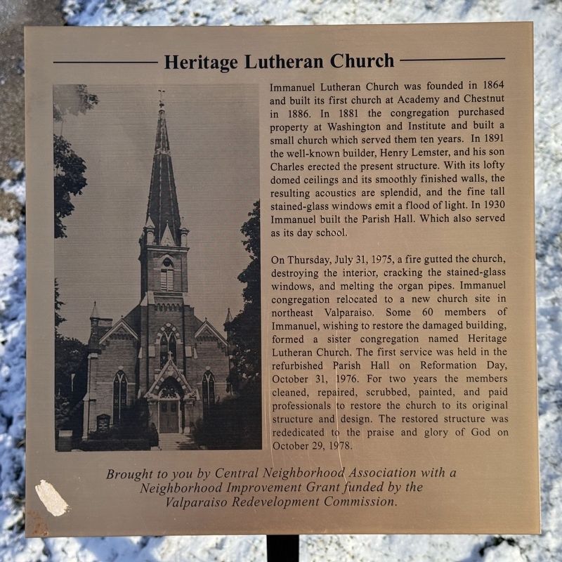 Heritage Lutheran Church Marker. Click for full size. Heritage Lutheran Church Marker image. Click for full size.