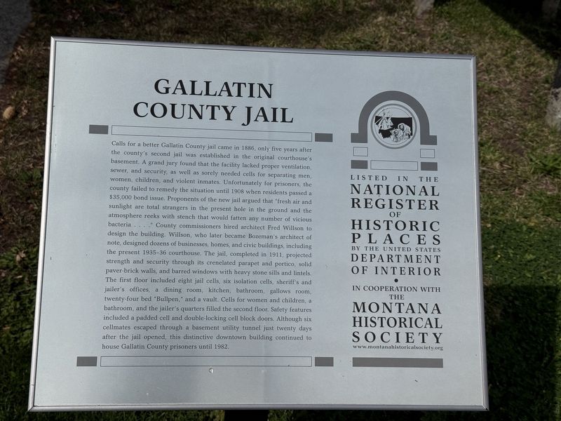 Gallatin County Jail Marker. Click for full size. Gallatin County Jail Marker image. Click for full size.