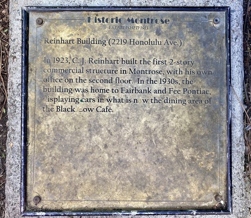 Reinhart Building Marker. Click for full size. Reinhart Building Marker image. Click for full size.