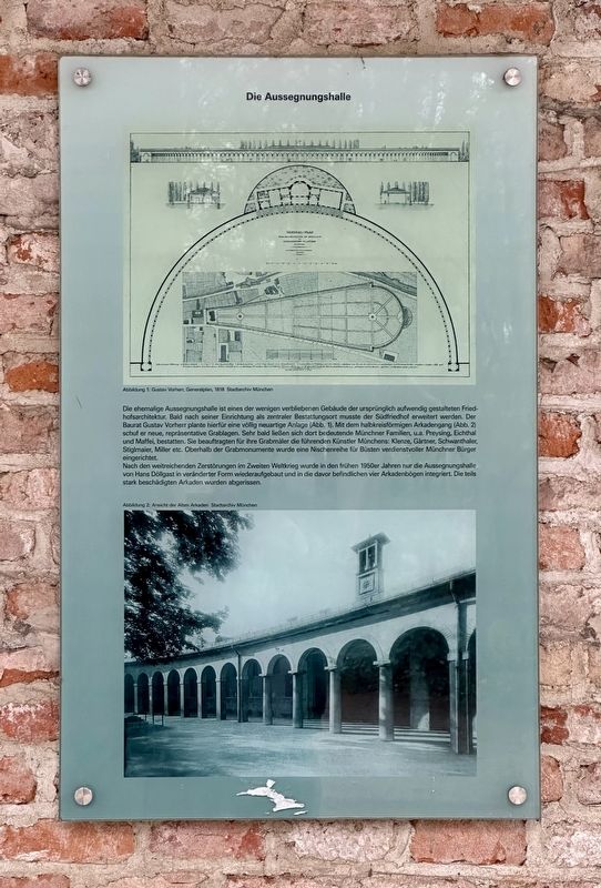 Die Aussegnungshalle / The Funeral Chapel Marker. Click for full size. Die Aussegnungshalle / The Funeral Chapel Marker image. Click for full size.