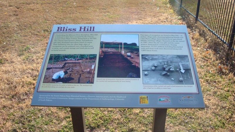 Bliss Hill Marker. Click for full size. Bliss Hill Marker image. Click for full size.