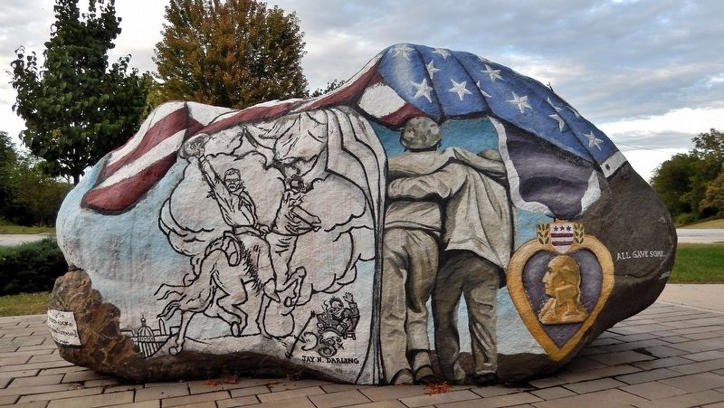 Brighton Freedom Rock Veterans Memorial (<i>south side</i>). Click for full size. Brighton Freedom Rock Veterans Memorial (<i>south side</i>) image. Click for full size.