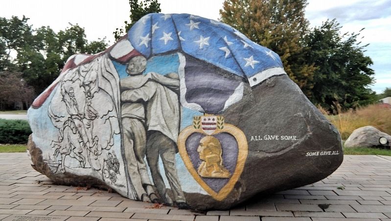 Brighton Freedom Rock Veterans Memorial (<i>southeast</i>). Click for full size. Brighton Freedom Rock Veterans Memorial (<i>southeast</i>) image. Click for full size.