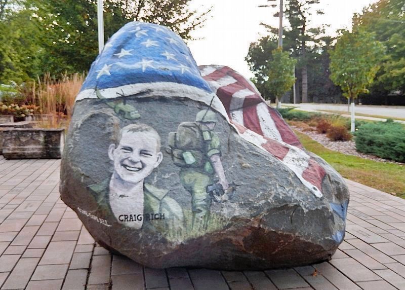 Brighton Freedom Rock Veterans Memorial (<i>east side</i>). Click for full size. Brighton Freedom Rock Veterans Memorial (<i>east side</i>) image. Click for full size.