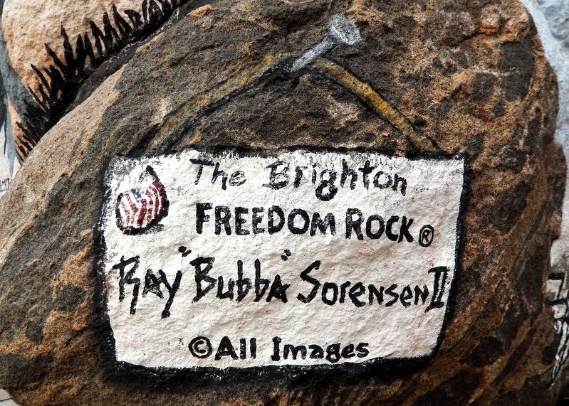 Brighton Freedom Rock Veterans Memorial Artist. Click for full size. Brighton Freedom Rock Veterans Memorial Artist image. Click for full size.