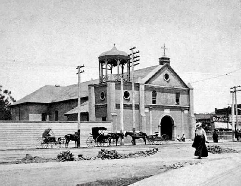 Old Plaza Church - 1894 image. Click for full size.