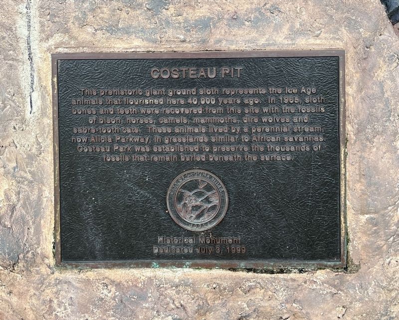 Costeau Pit Marker. Click for full size. Costeau Pit Marker image. Click for full size.