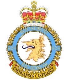 424 Squadron RCAF badge. Click for full size. 424 Squadron RCAF badge image. Click for full size.