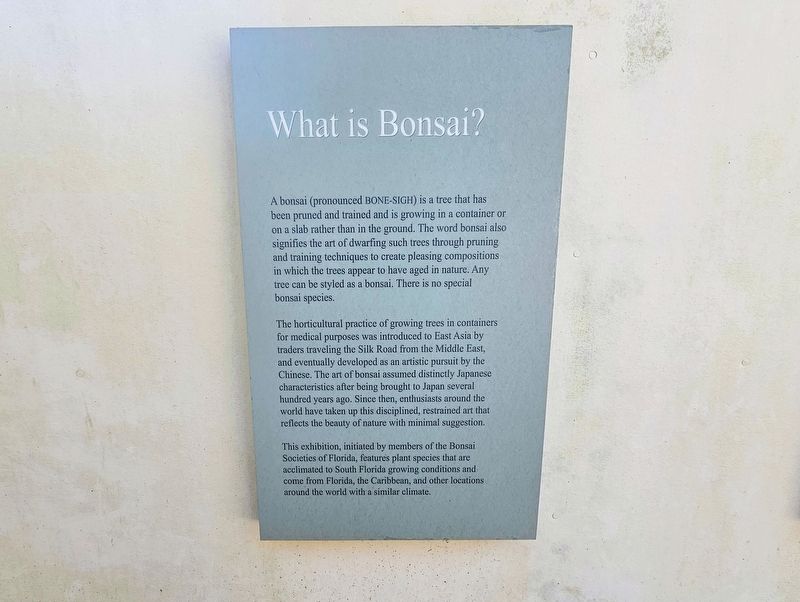 What is Bonsai? Marker. Click for full size. What is Bonsai? Marker image. Click for full size.