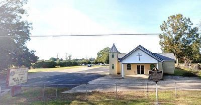 St. Marks Baptist Church and this Historical Marker image. Click for full size.