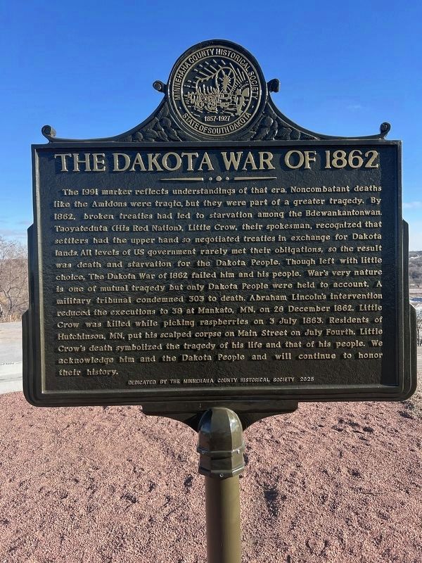 The Dakota War of 1862 Marker. Click for full size. The Dakota War of 1862 Marker image. Click for full size.