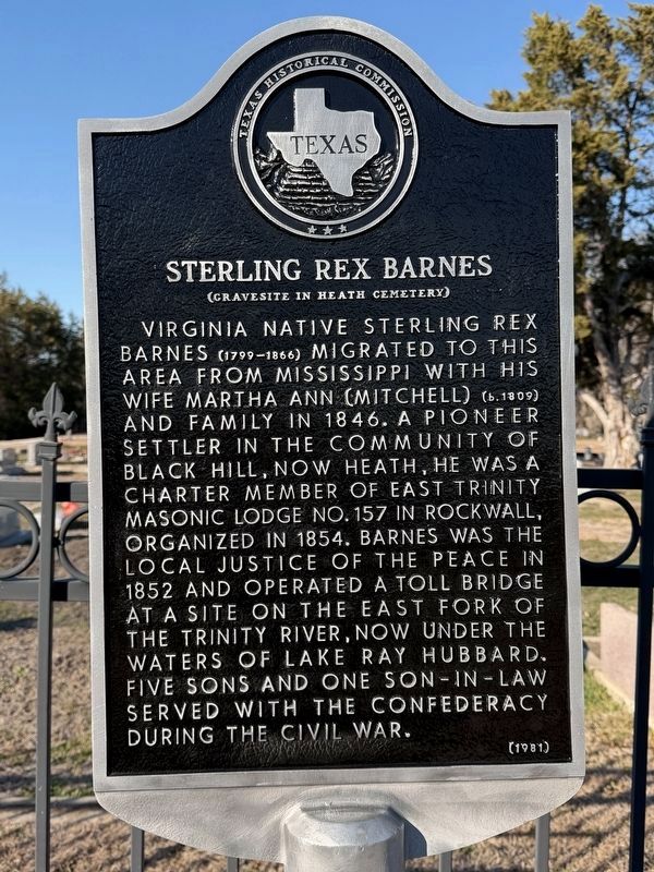 Sterling Rex Barnes Marker image. Click for full size.
