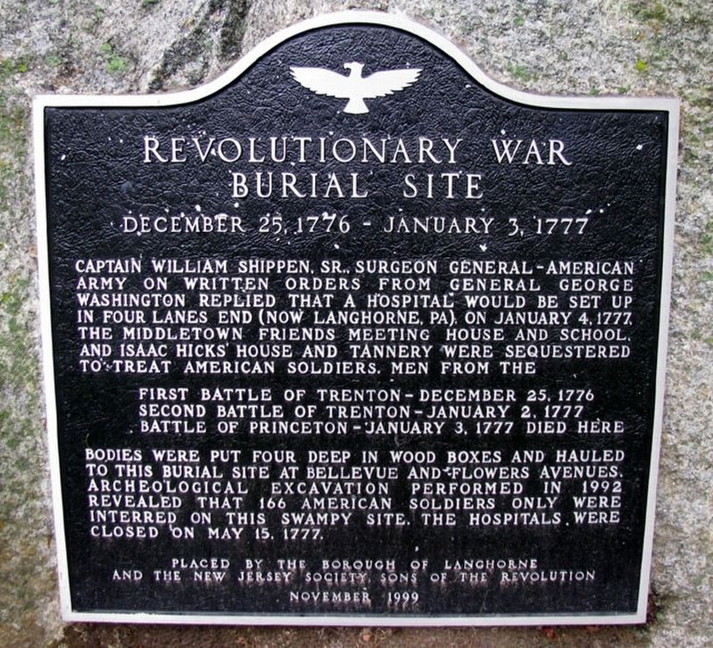 Revolutionary War Burial Site Marker. Click for full size. Revolutionary War Burial Site Marker image. Click for full size.