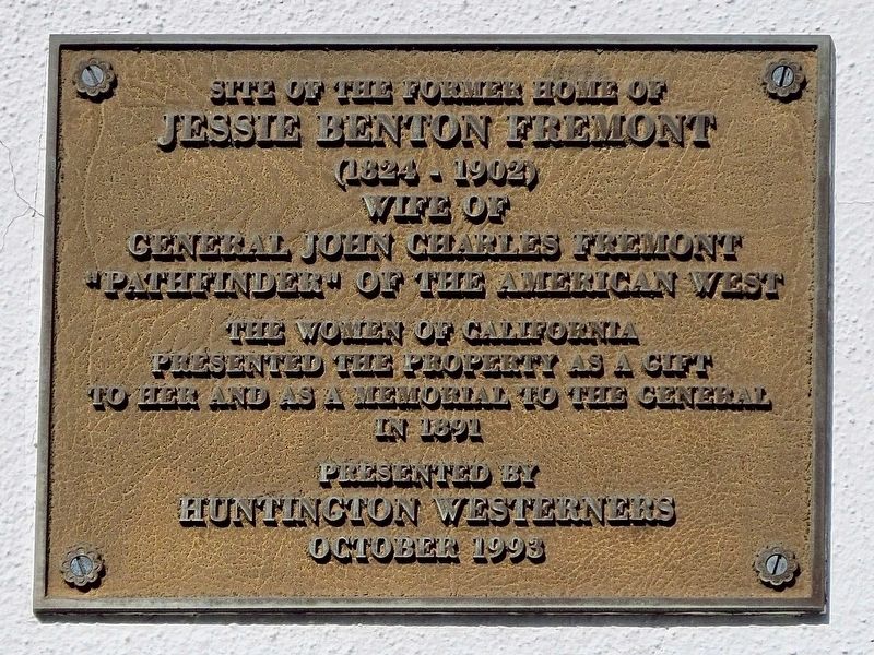 Jessie Benton Fremont Marker. Click for full size. Jessie Benton Fremont Marker image. Click for full size.