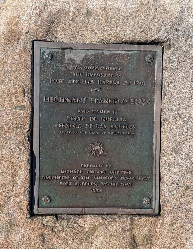Discovery of Port Angeles Harbor Marker. Click for full size. Discovery of Port Angeles Harbor Marker image. Click for full size.