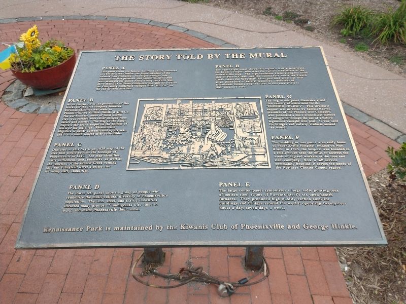 The Story Told by the Mural Marker image. Click for full size.