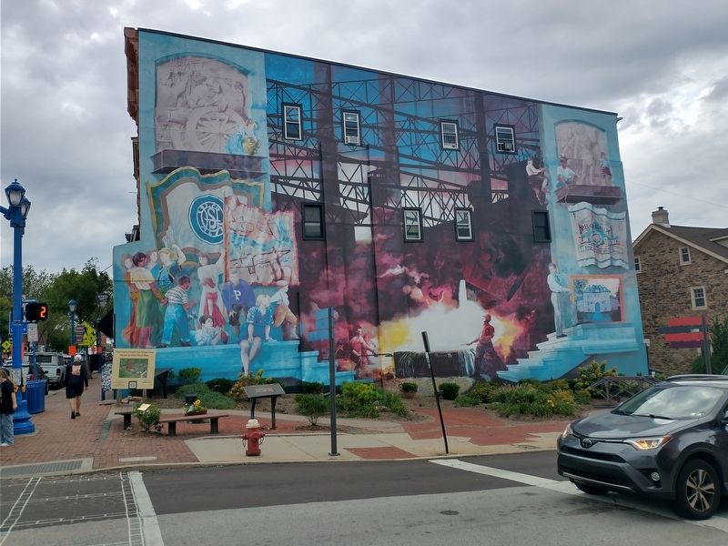 The Story Told by the Mural Marker image. Click for full size.