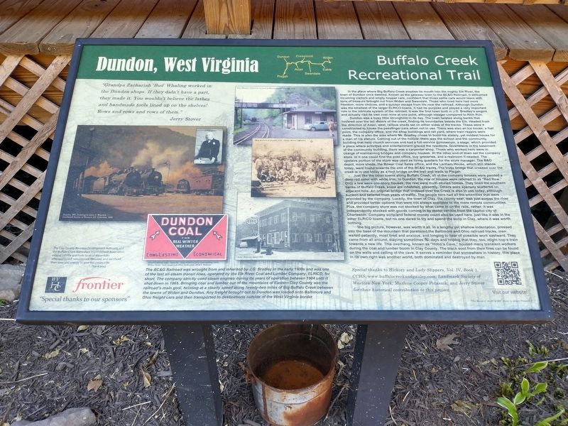 Dundon, West Virginia Marker. Click for full size. Dundon, West Virginia Marker image. Click for full size.