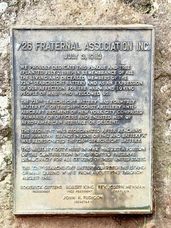 726 Fraternal Association, Inc. Marker. Click for full size. 726 Fraternal Association, Inc. Marker image. Click for full size.