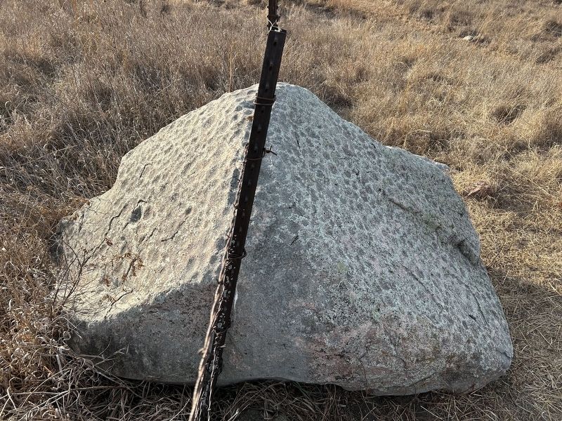 Pitted Boulder at Blood Run. Click for full size. Pitted Boulder at Blood Run image. Click for full size.