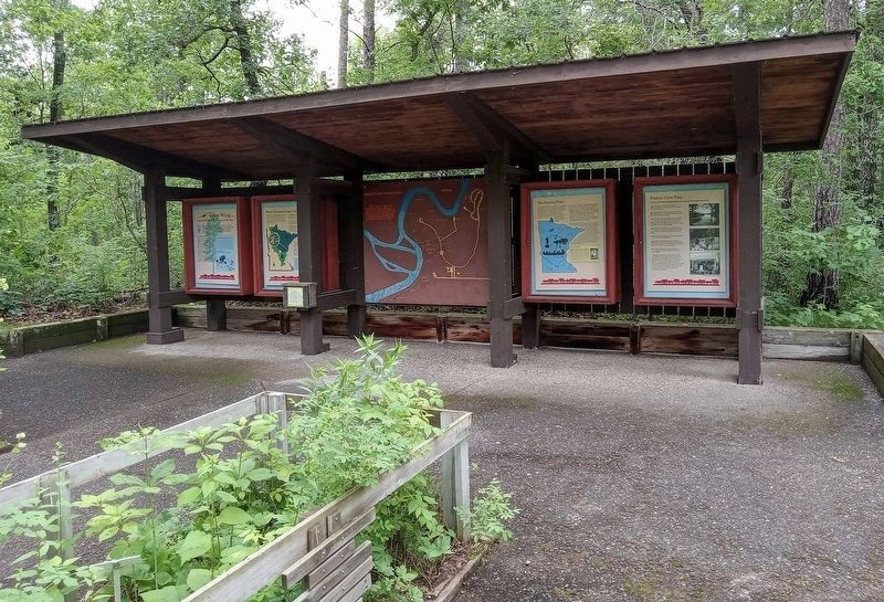 The Meeting Place marker (2nd from right) in the park's Wildflower Discovery Garden. Click for full size. The Meeting Place marker (2nd from right) in the park's Wildflower Discovery Garden image. Click for full size.