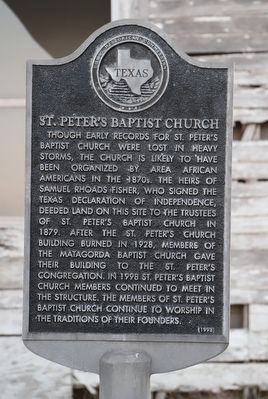 St. Peter's Baptist Church Marker image. Click for full size.