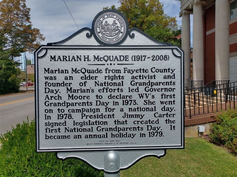 Marian H. McQuade (1917-2008) Marker. Click for full size. Marian H. McQuade (1917-2008) Marker image. Click for full size.
