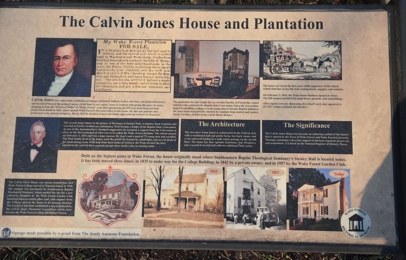 The Calvin Jones House and Plantation Marker image. Click for full size.