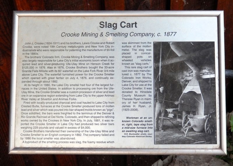 Slag Cart Marker image. Click for full size.