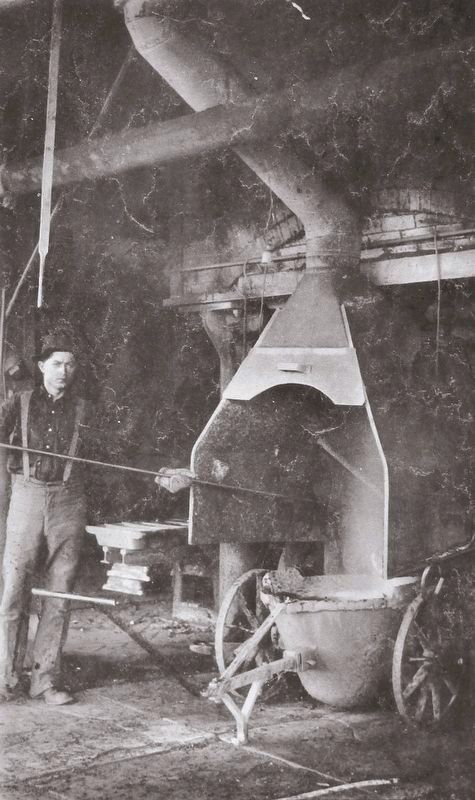 Marker detail: Workman and Slag Cart image. Click for full size.
