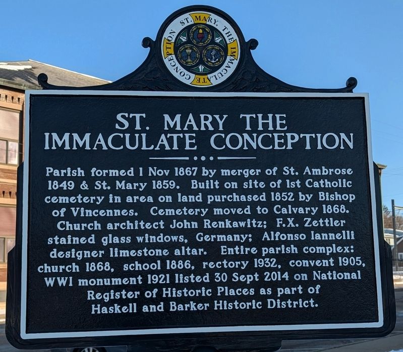 St. Mary The Immaculate Conception Marker. Click for full size. St. Mary The Immaculate Conception Marker image. Click for full size.