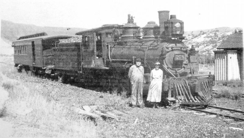 Marker detail: Car 211 near Sapinero, Colorado in 1920 image. Click for full size.