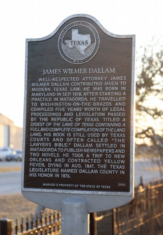 James Wilmer Dallam Marker. Click for full size. James Wilmer Dallam Marker image. Click for full size.
