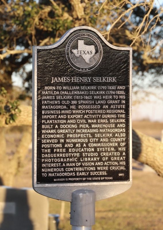 James Henry Selkirk Marker image. Click for full size.