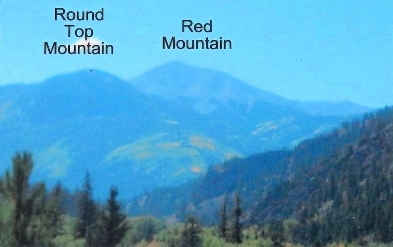 Marker detail: Red Mountain & Round Top Mountain image. Click for full size.