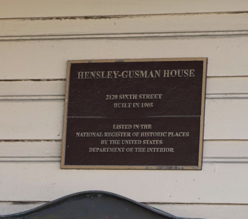 Hensley - Gusman House Marker. Click for full size. Hensley - Gusman House Marker image. Click for full size.