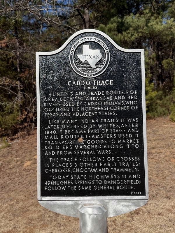Caddo Trace Marker. Click for full size. Caddo Trace Marker image. Click for full size.