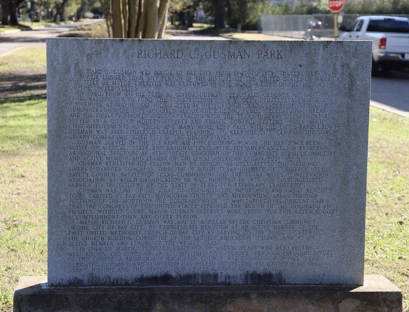 Richard C. Gusman Park Marker. Click for full size. Richard C. Gusman Park Marker image. Click for full size.