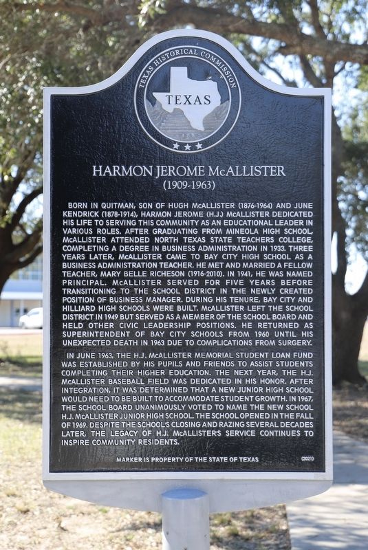 Harmon Jerome McAllister Marker image. Click for full size.