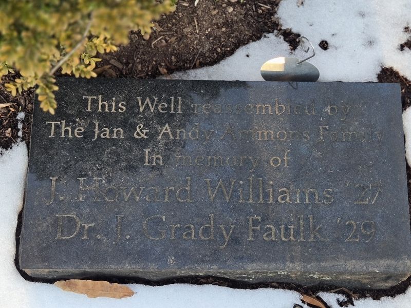 Dedication slab for the Old Well and Gazebo. Click for full size. Dedication slab for the Old Well and Gazebo image. Click for full size.