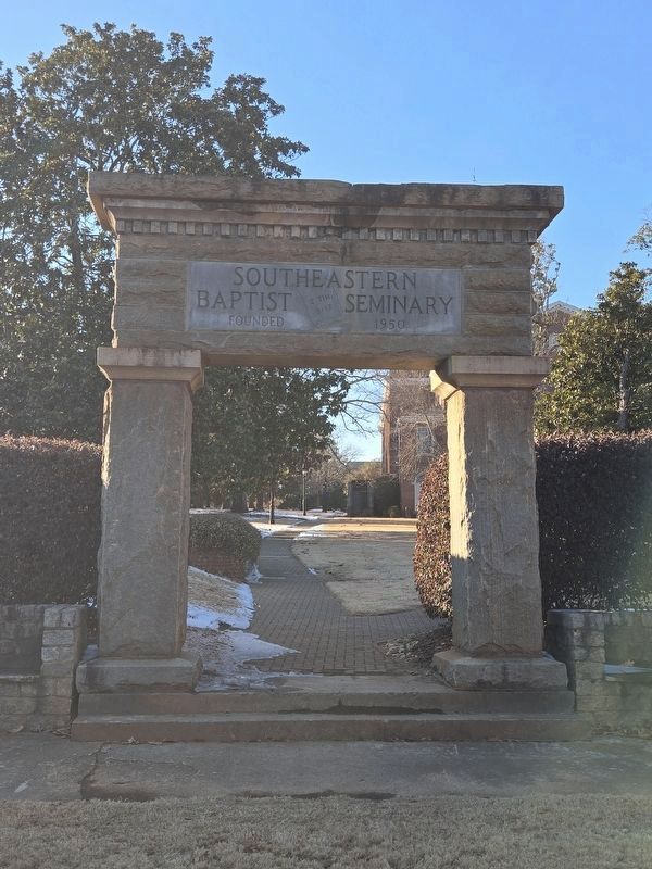 The Campus Arch, now at Southeastern Baptist Theological Seminary image. Click for full size.