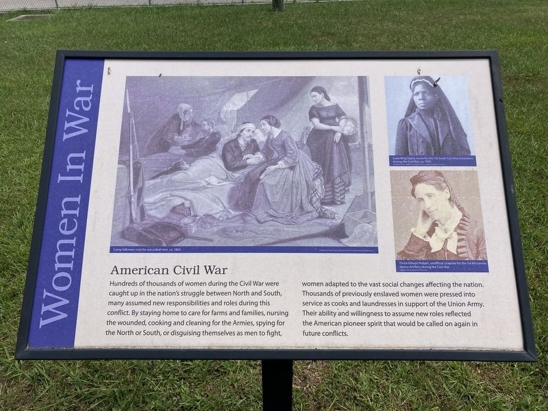 Women In War - American Civil War Marker image. Click for full size.