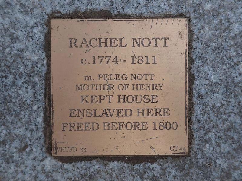 Rachel Nott Witness Stone image. Click for full size.