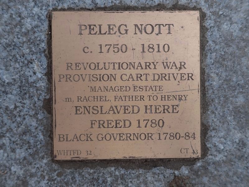 Peleg Nott Witness Stone. Click for full size. Peleg Nott Witness Stone image. Click for full size.